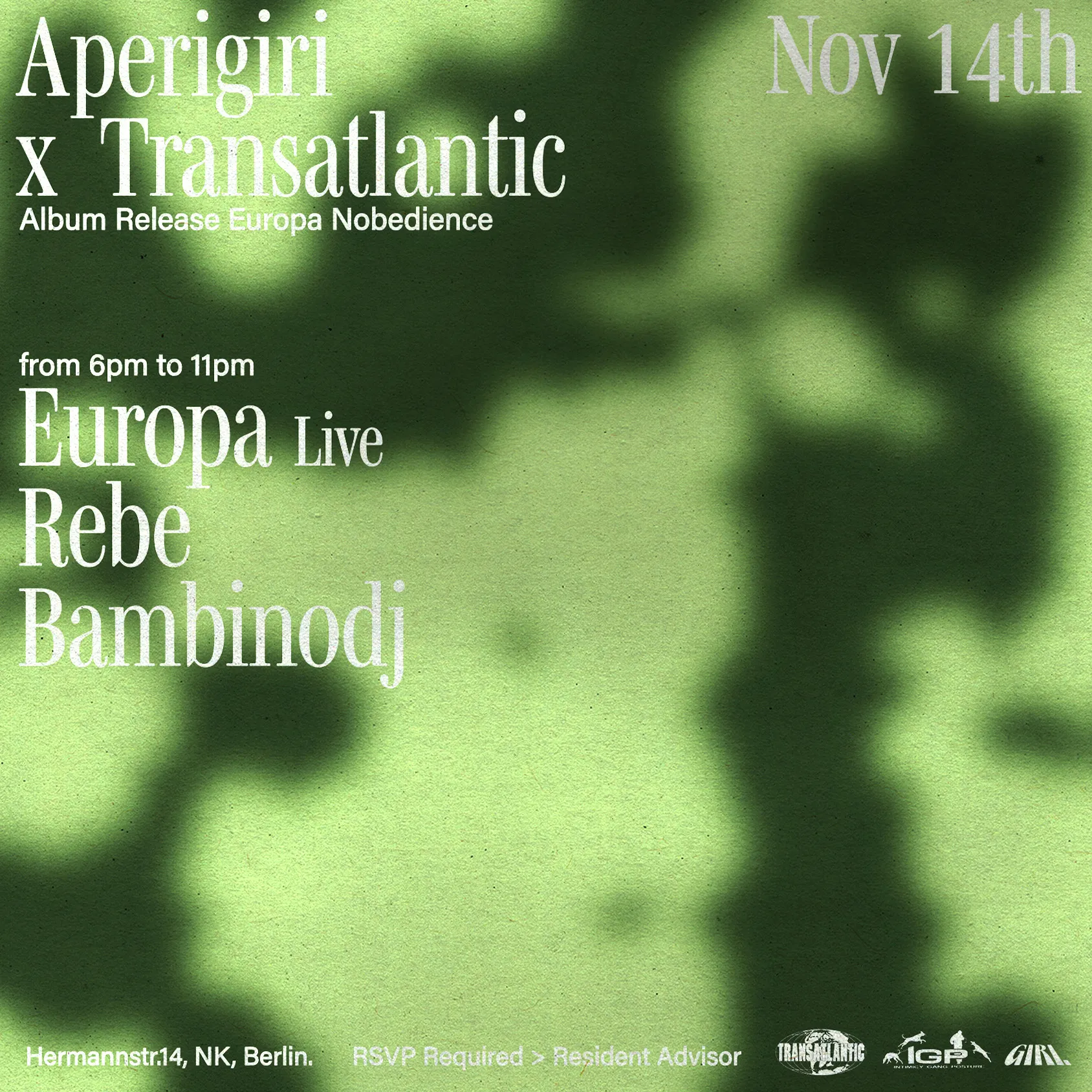 AperiGiri - E u r o p a N o b e d i e n c e (A l b u m R e l e a s e), 14.12.2024.